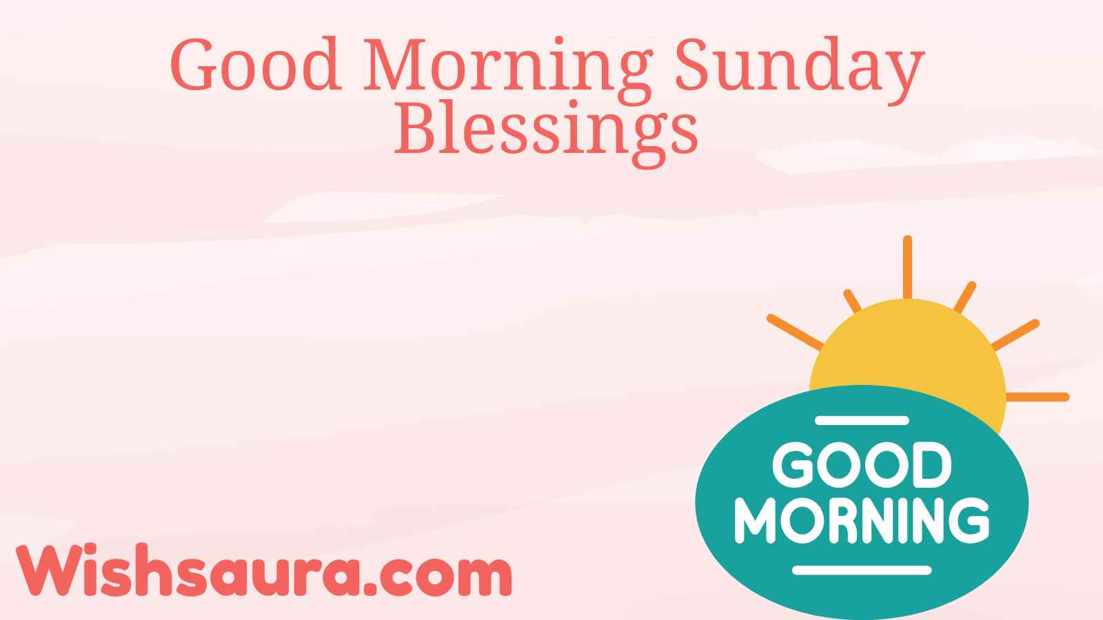 Good Morning Sunday Blessings
